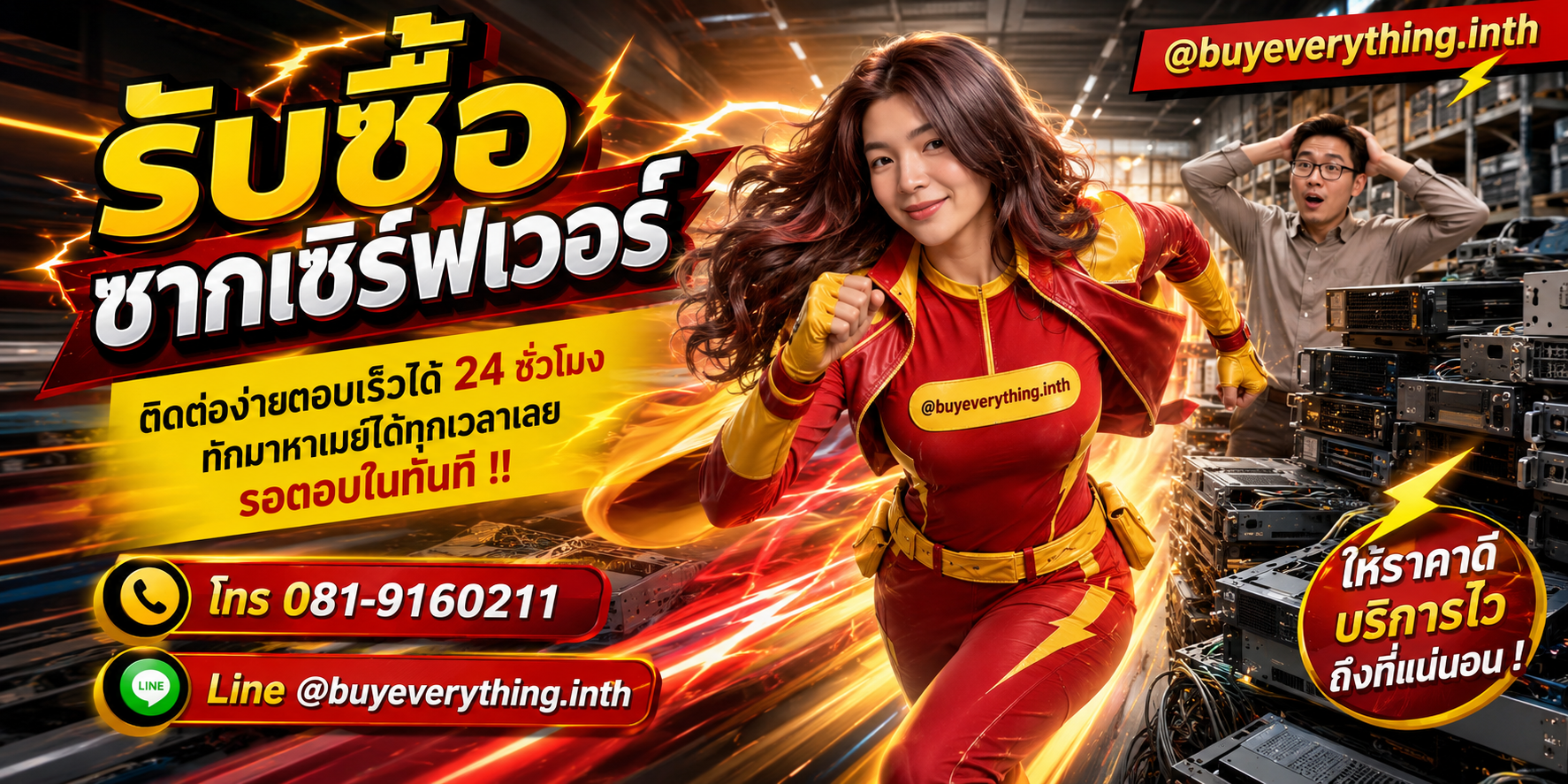 รับซื้อซากเซิร์ฟเวอร์ ติดต่อง่ายตอบเร็ว 24 ชั่วโมง โทร 081-9160211 Line @buyeverything.inth