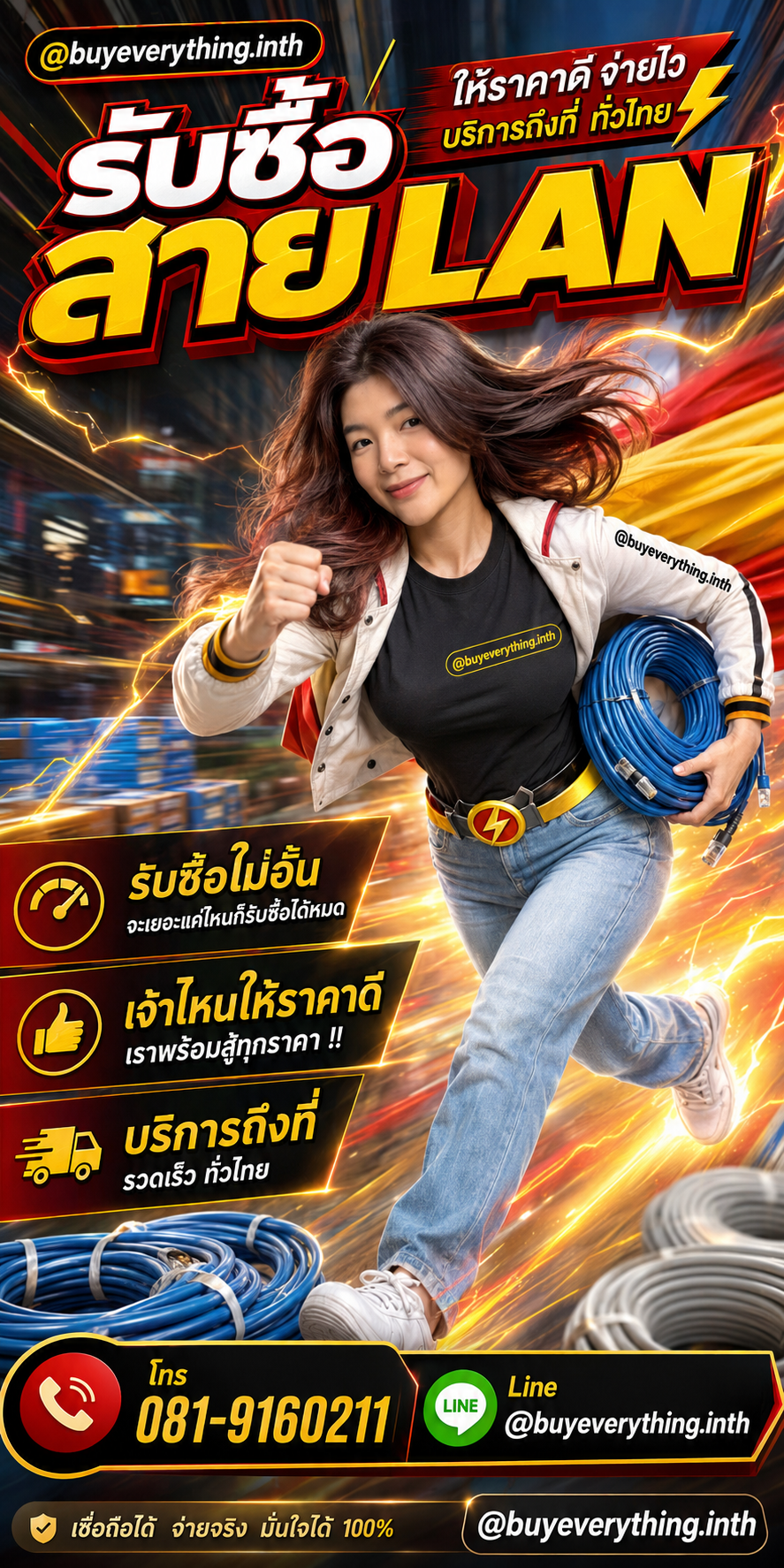 รับซื้อสาย LAN ไม่อั้น พร้อมสู้ทุกราคา