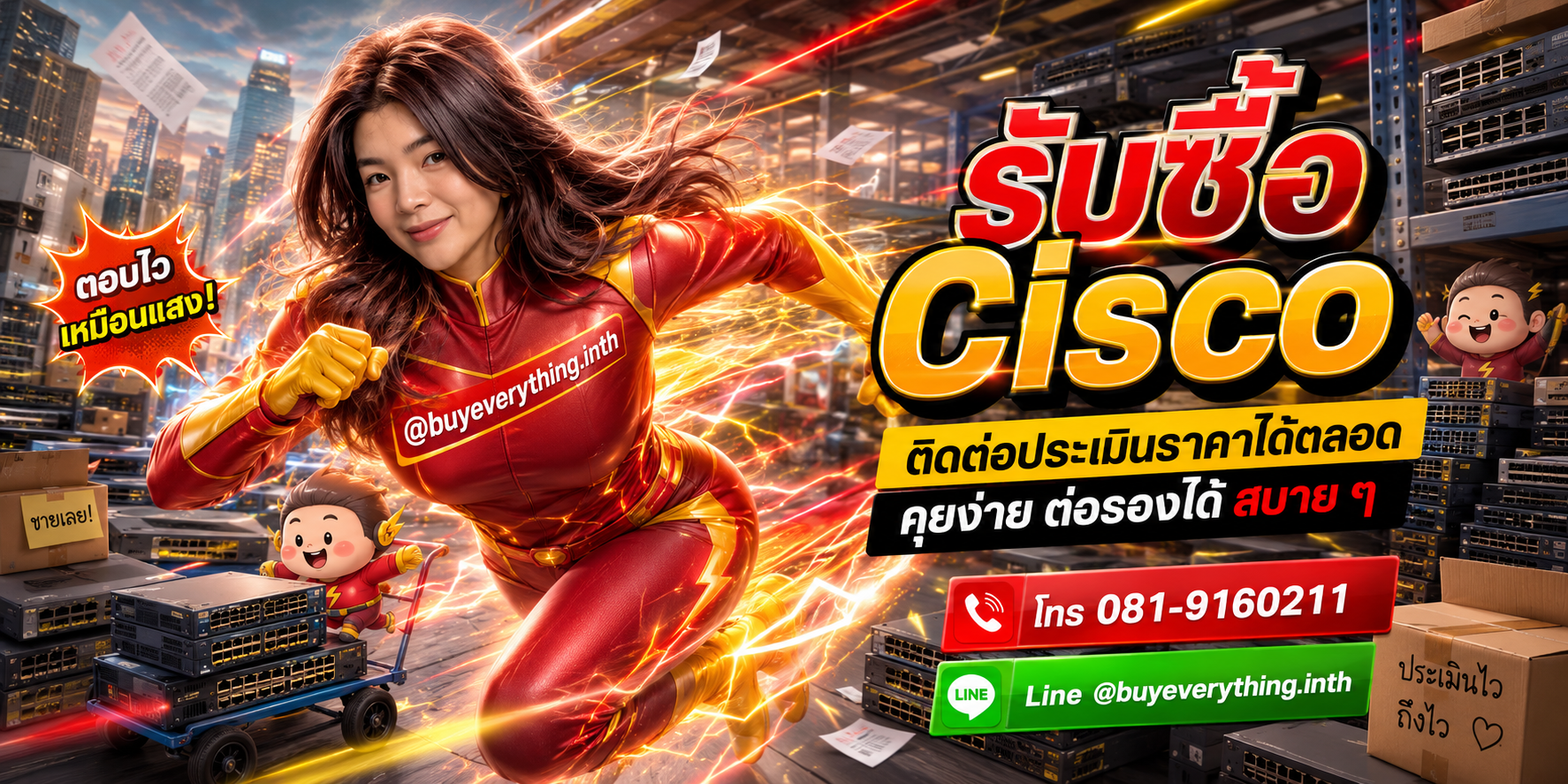 รับซื้อและจำหน่ายอุปกรณ์ Network Server Cisco