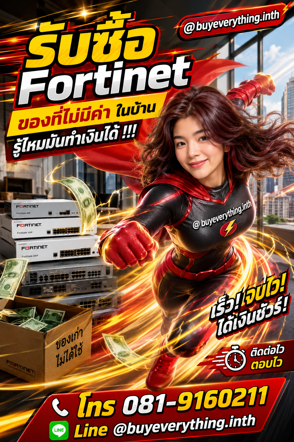 รับซื้อ Fortinet ประเมินราคาได้ตลอด คุยง่าย ต่อรองได้