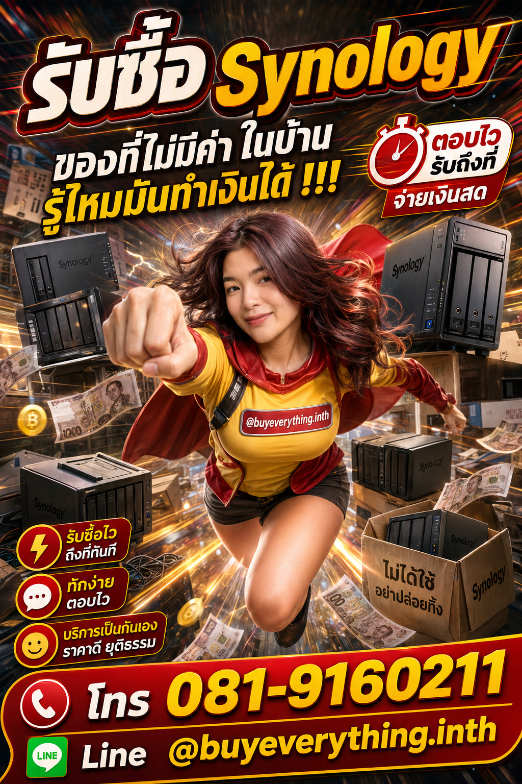 รับซื้อ Synology ประเมินราคาได้ตลอด คุยง่าย ต่อรองได้