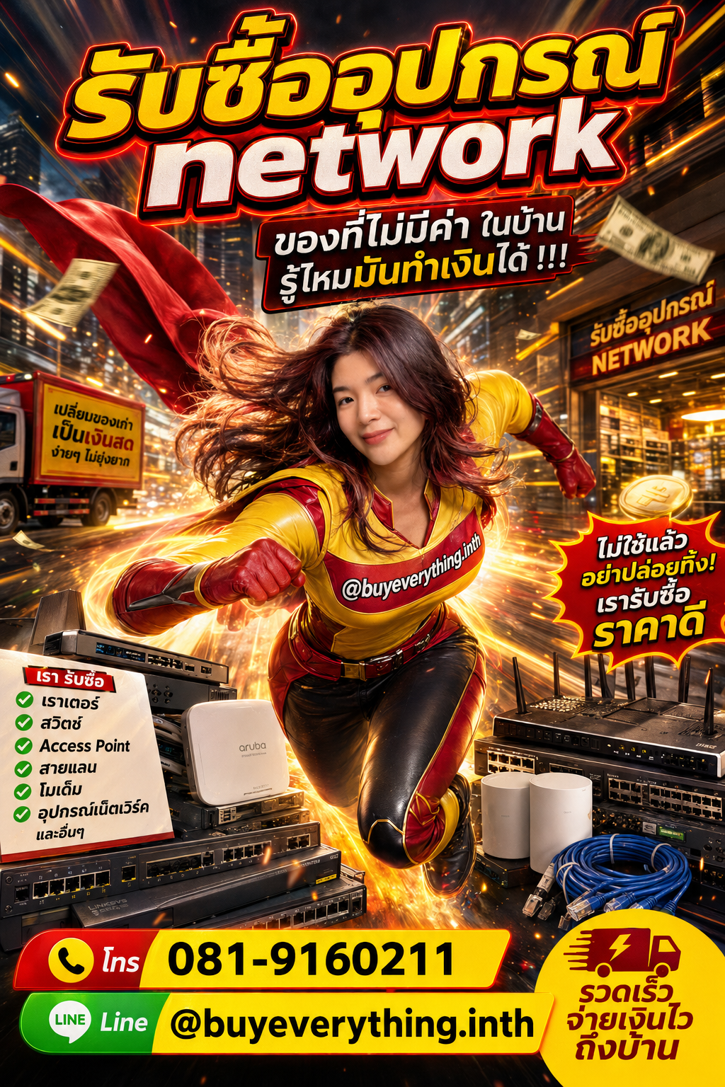 รับซื้ออุปกรณ์ Network ประเมินราคาได้ตลอด คุยง่าย ต่อรองได้