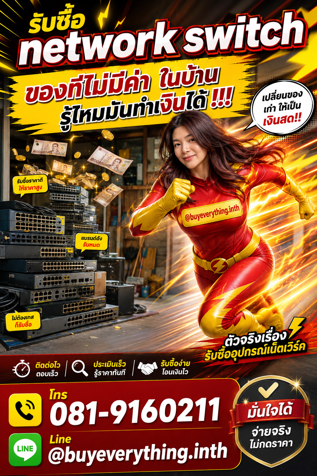 รับซื้อ network switch ติดต่อประเมินราคาได้ตลอด คุยง่าย ต่อรองได้