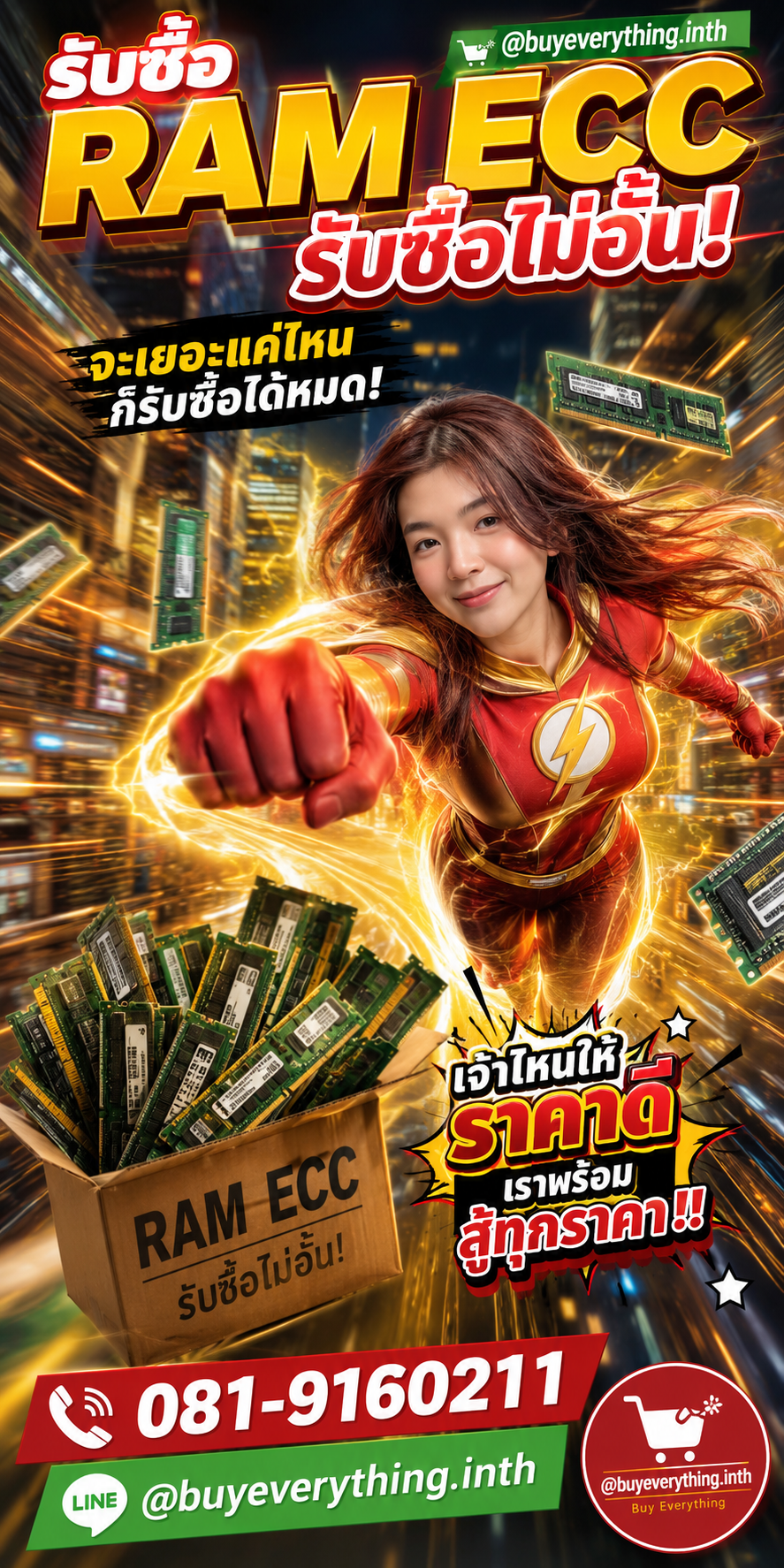 รับซื้อ RAM ECC ไม่อั้น พร้อมสู้ทุกราคา